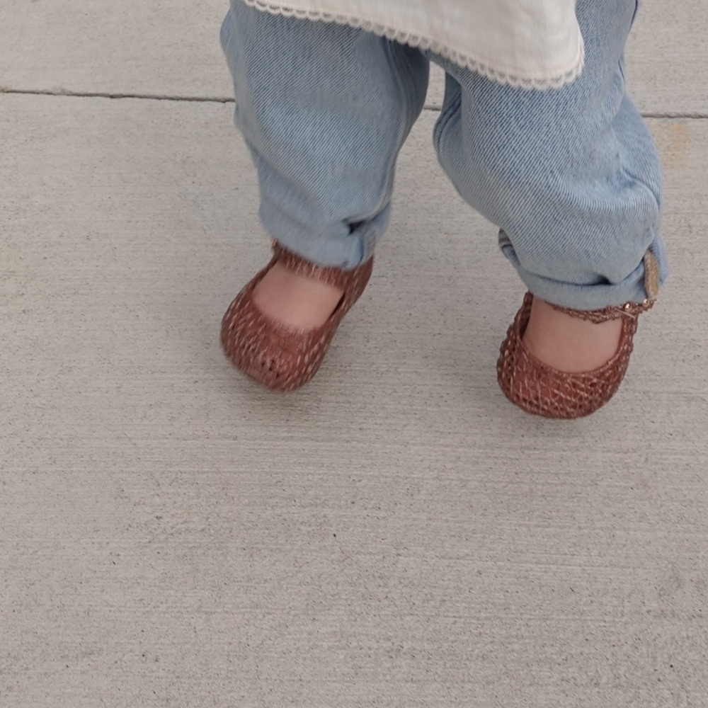 Mini Melissa Campana Rose Glitter Shoes - Picture 6 of 7